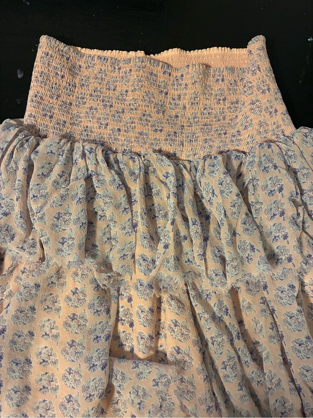 Women’s X-Small Ruffled Tiered Floral Skirt - Picture 4 of 7